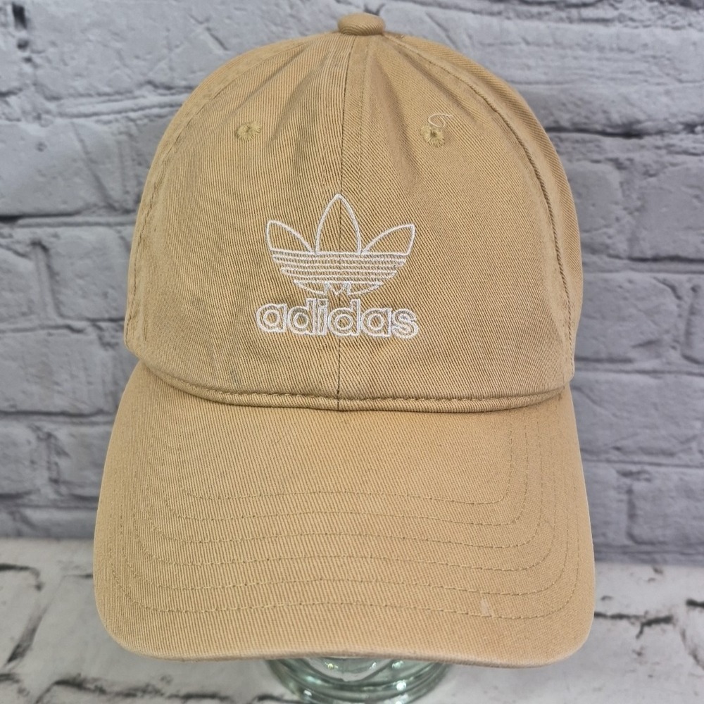 Adidas Trefoil Logo Classic Ball Cap Unisex Mustard Yellow Strapback Hat